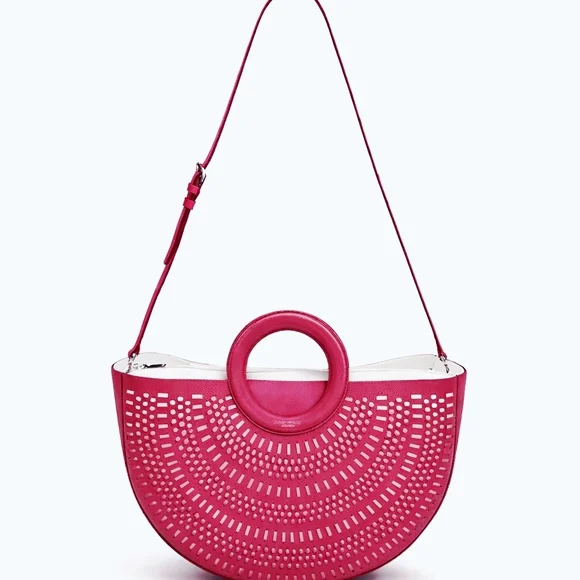 HENRI BENDEL West 57th Half Circle Perforated Tote - Picture 9 of 9